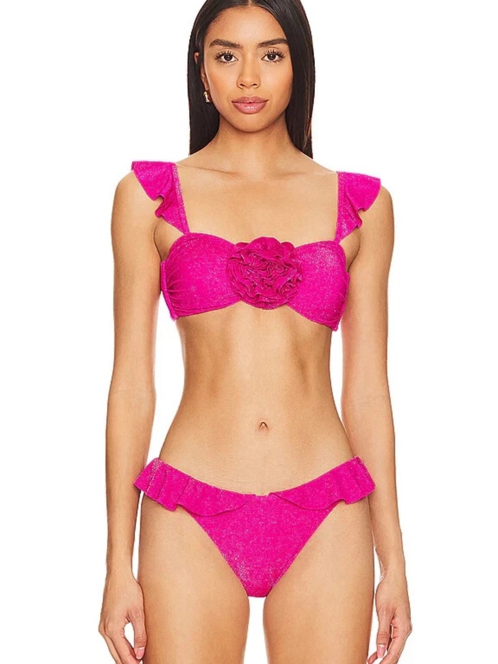 BEACH RIOT Poppy Bikini set Fuchsia Peony Swim